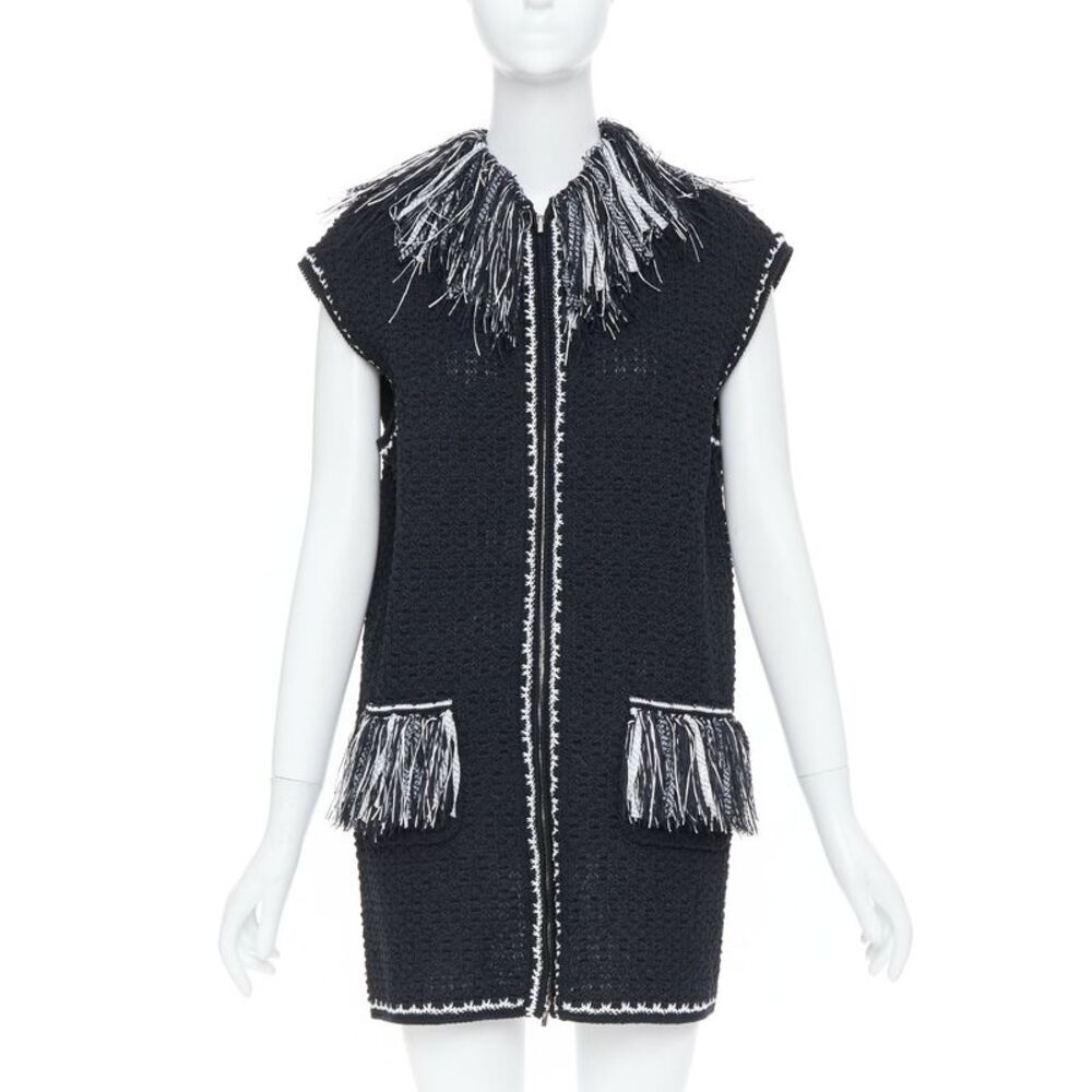Chanel Runway Ribbon Tweed Vest Jacket